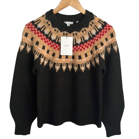 A.L.C. Sweaters - ALC Oakley Wool Blend Fair Isle Sweater Size XS NWT
